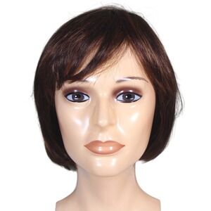 Sandra Monofilament Bob Wig by Estetica R6/28F NWT Chestnut Brown Red Frost